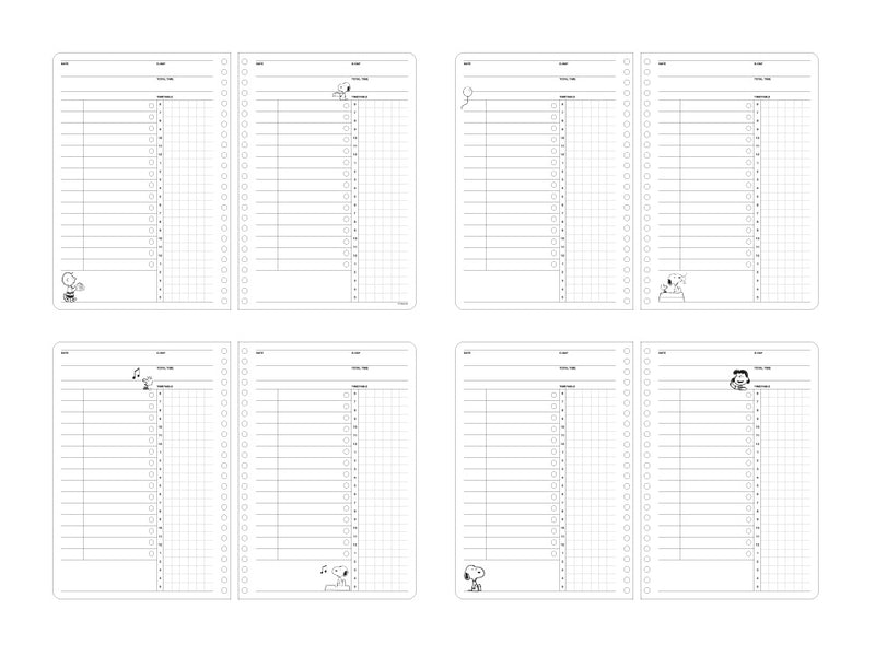 Peanuts x 10x10 - Study Planner