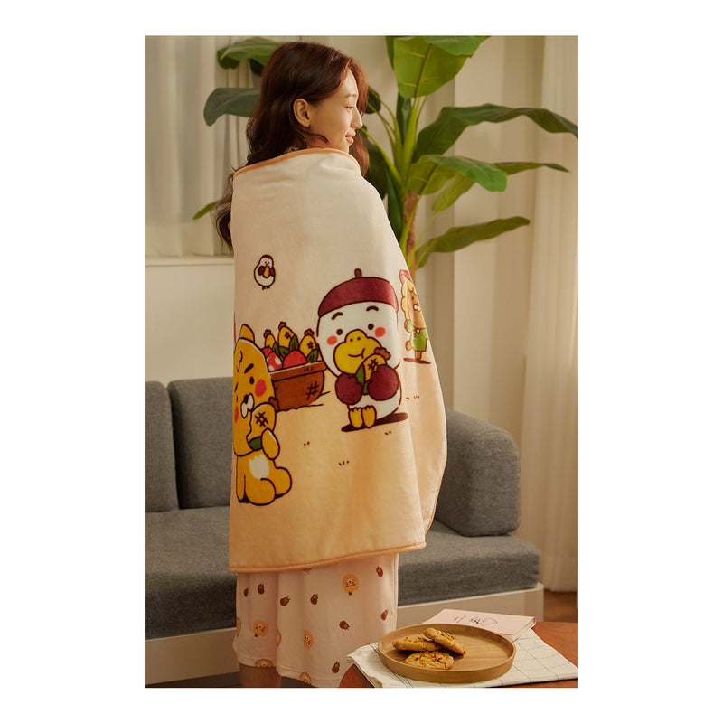 Kakao Friends - Harvest Blanket & Slippers Set