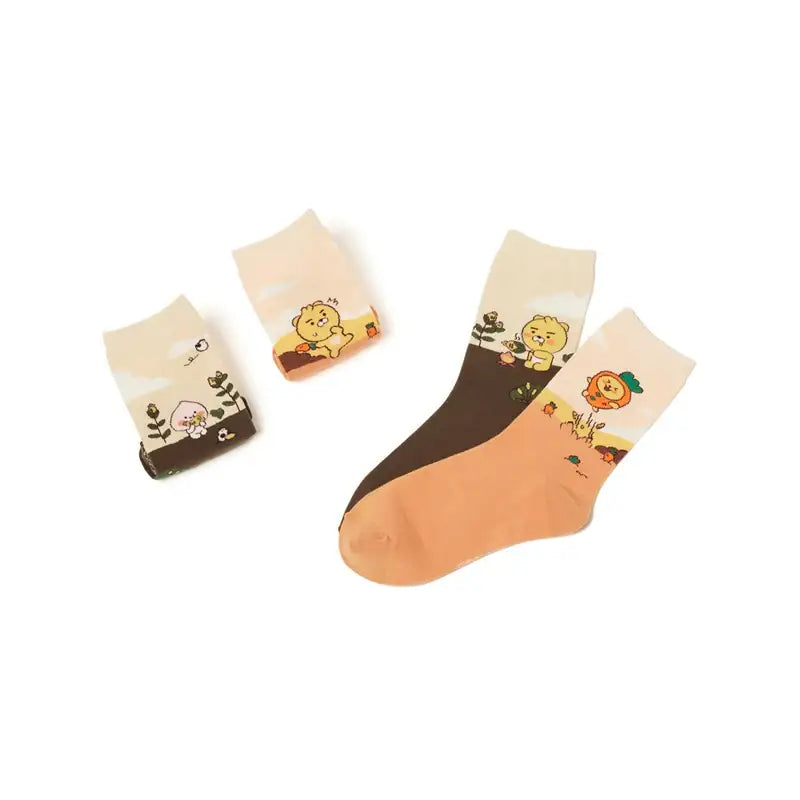 Kakao Friends - Harvest Ankle Socks - Kakao Friends - Socks - Harumio