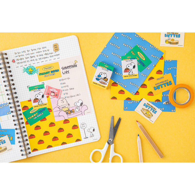Peanuts x 10x10 - Snoopy Market Sticker + Mini Pattern Paper Set