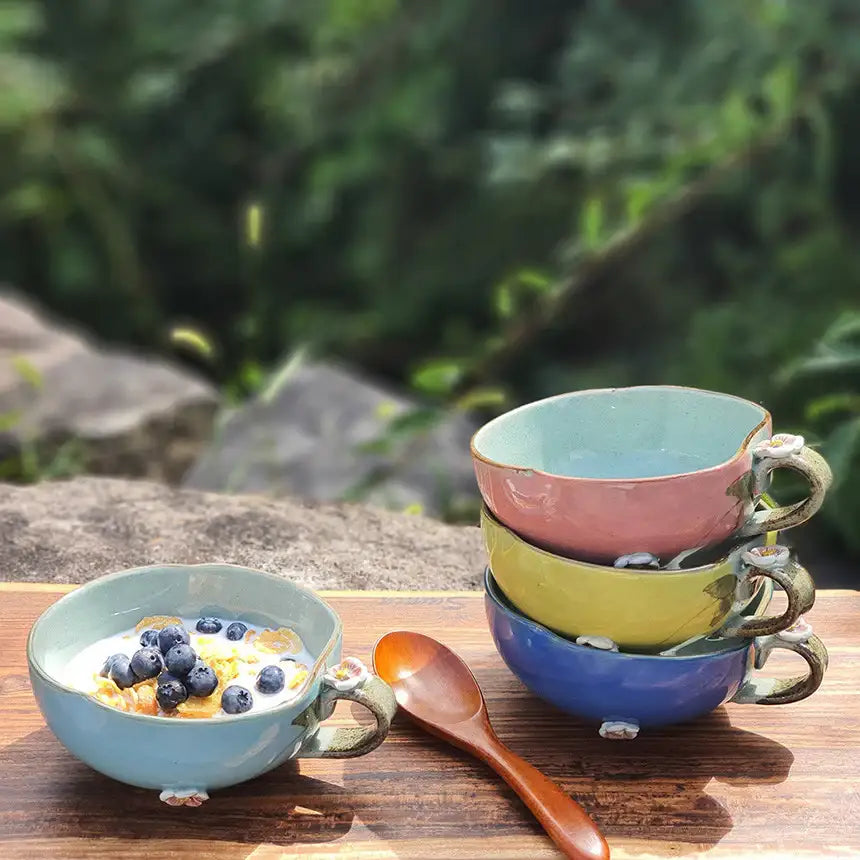 Bosan Pottery - Plum Blossom Porcelain Cereal Bowl - Bosan Pottery - Home & Living, Accessories - Harumio