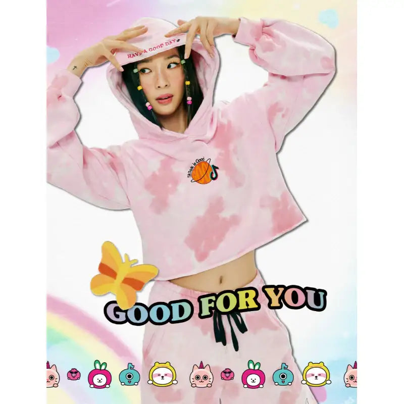 TiKTok Friends - Good Planet Cropped Hoodie - TiKTok Friends - Clothing - Harumio