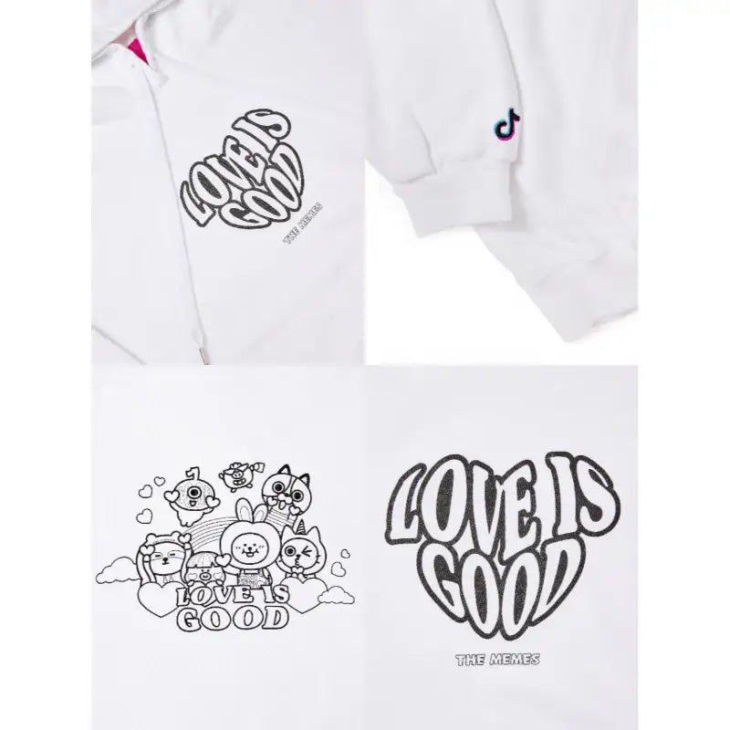 TiKTok Friends - Love Is Good Hooded T-Shirt - TiKTok Friends - Clothing - Harumio