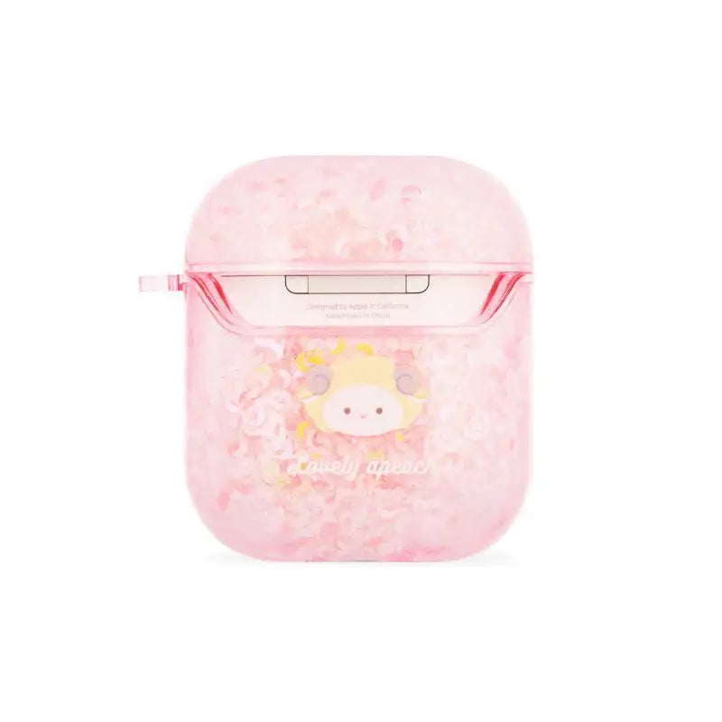 Kakao Friends - Lovely Apeach - Glitter AirPods Case - Kakao Friends - Accesories - Harumio