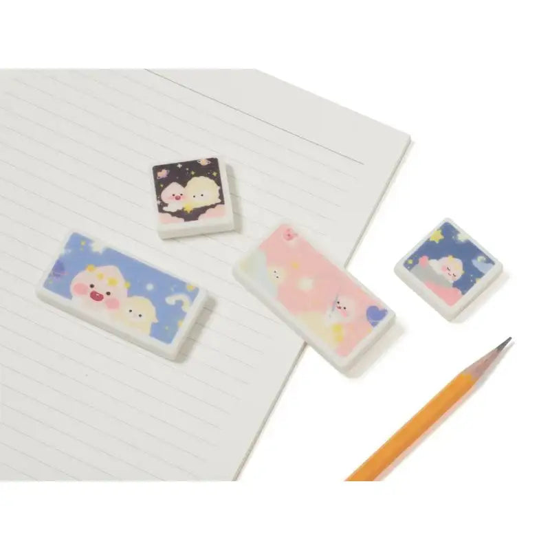 Kakao Friends - Lovely Apeach - Eraser Set - Kakao Friends - Stationery - Harumio