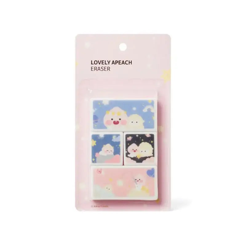 Kakao Friends - Lovely Apeach - Eraser Set - Kakao Friends - Stationery - Harumio