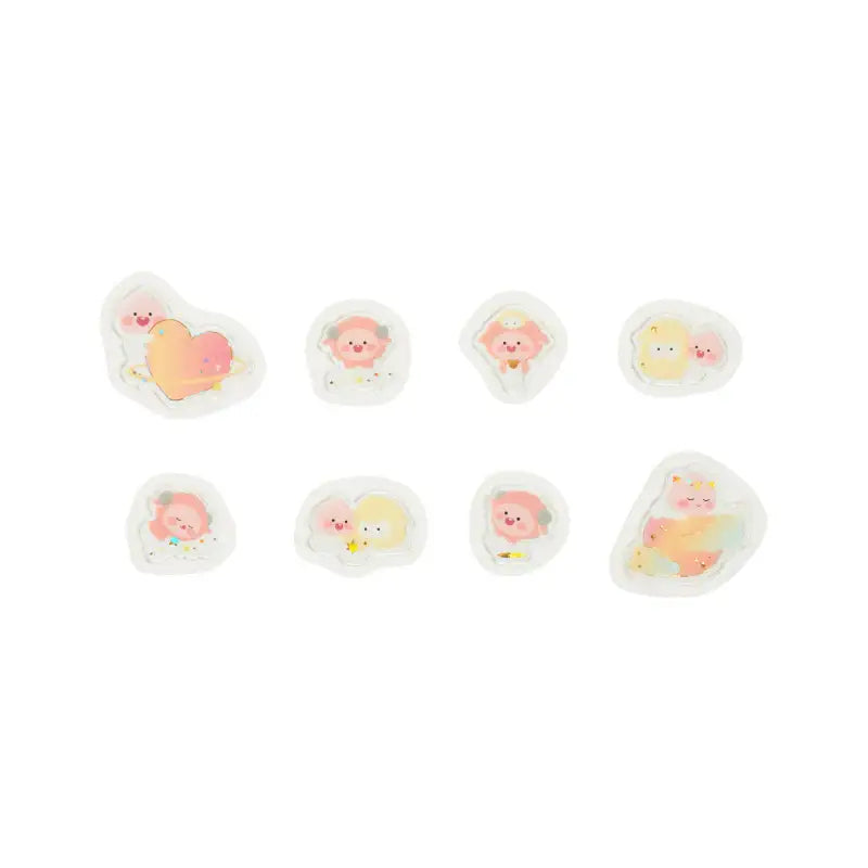 Kakao Friends - Lovely Apeach - Flake Sticker Pack - Kakao Friends - Stationery - Harumio