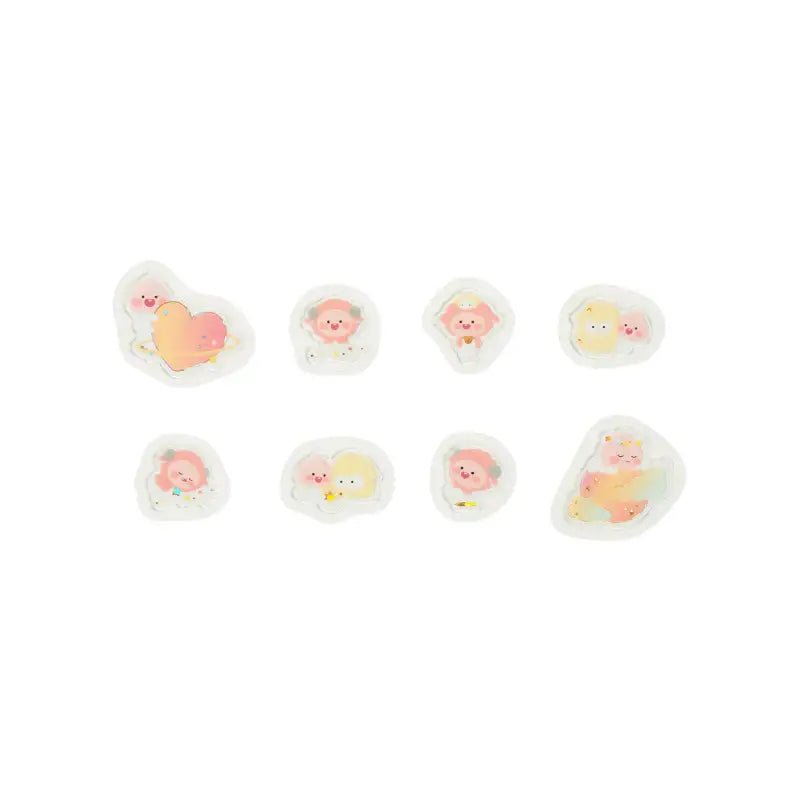 Kakao Friends - Lovely Apeach - Flake Sticker Pack - Kakao Friends - Stationery - Harumio