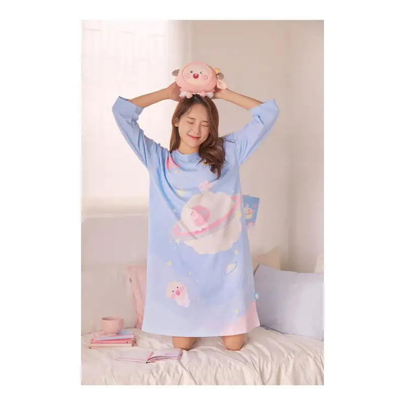 Kakao Friends - Lovely Apeach - Homewear Dress - Kakao Friends - Clothing - Harumio