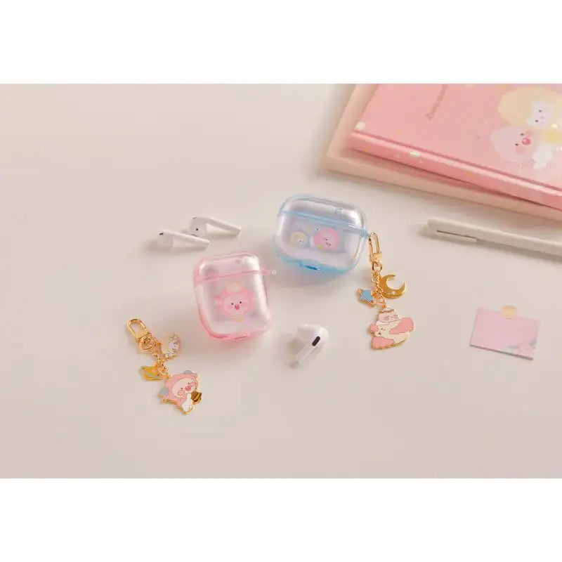Kakao Friends - Lovely Apeach - Glitter AirPods Case - Kakao Friends - Accesories - Harumio