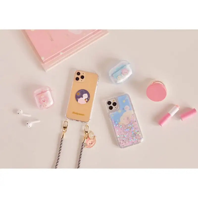Kakao Friends - Lovely Apeach - Phone Case with Long Strap - Kakao Friends - Accesories - Harumio