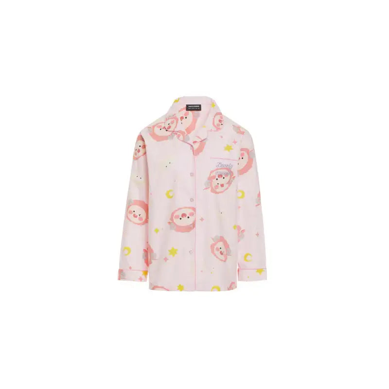 Kakao Friends - Lovely Apeach - Women's Twill Pajamas Set - Kakao Friends - Clothing - Harumio