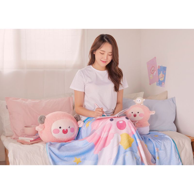 Kakao Friends - Lovely Apeach - Cushion Blanket