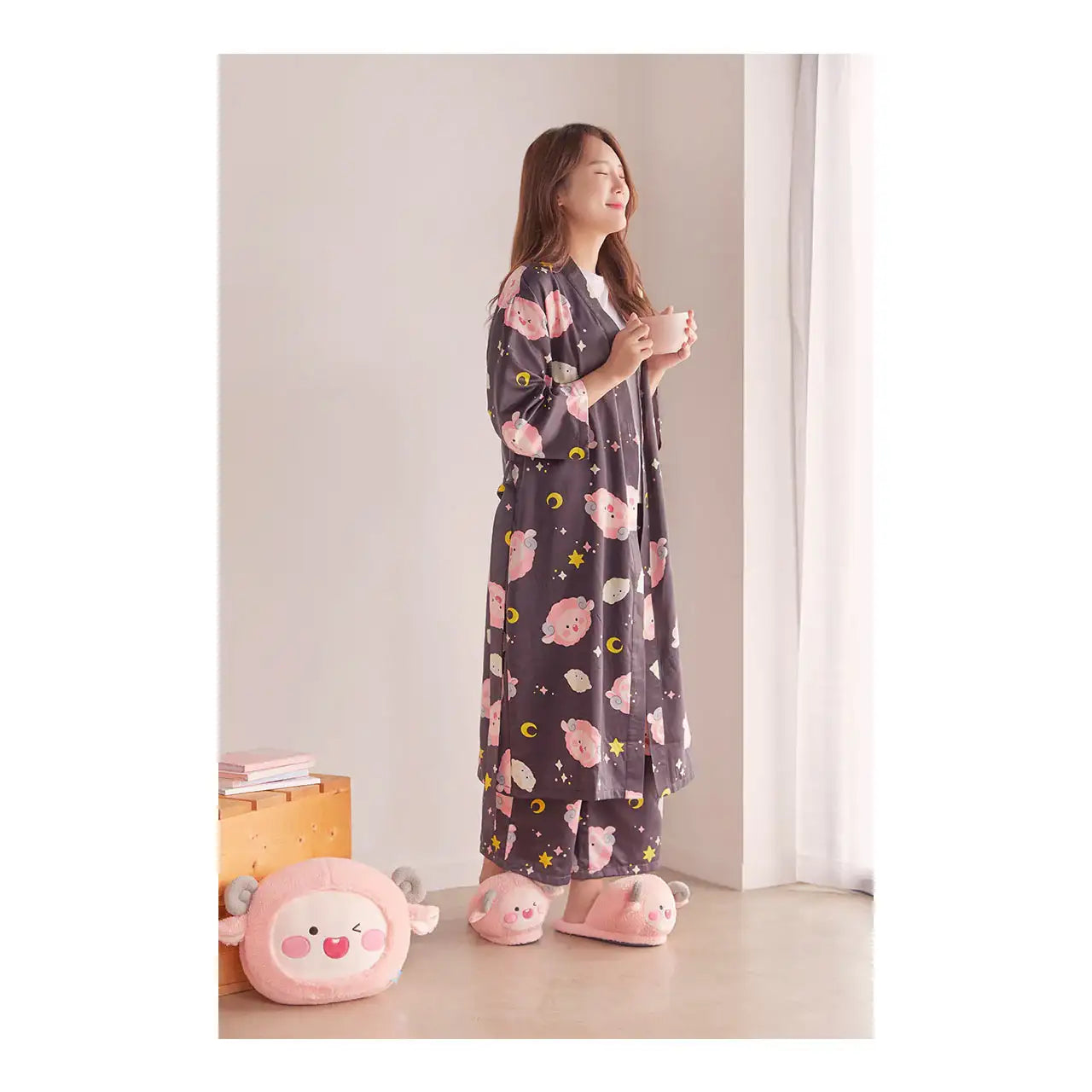 Kakao Friends - Lovely Apeach - Homewear Robe - Kakao Friends - Clothing - Harumio
