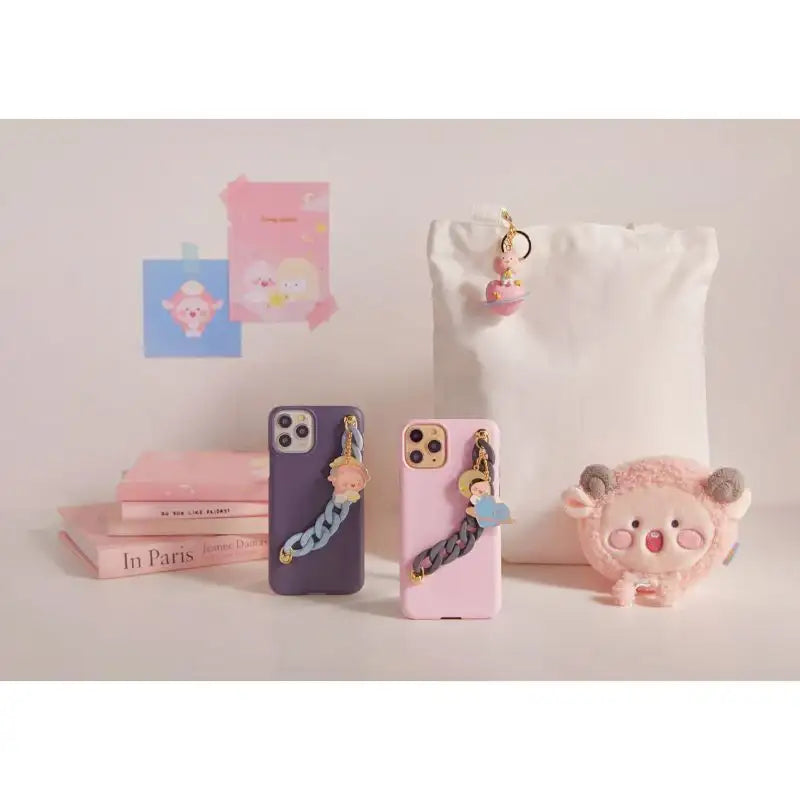 Kakao Friends - Lovely Apeach - Phone Case with Strap - Kakao Friends - Accesories - Harumio