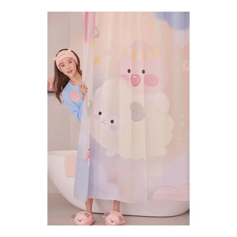 Kakao Friends - Lovely Apeach - Shower Curtain - Kakao Friends - Home & Living - Harumio