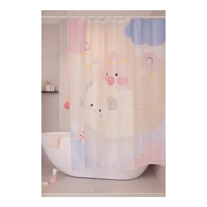Kakao Friends - Lovely Apeach - Shower Curtain - Kakao Friends - Home & Living - Harumio