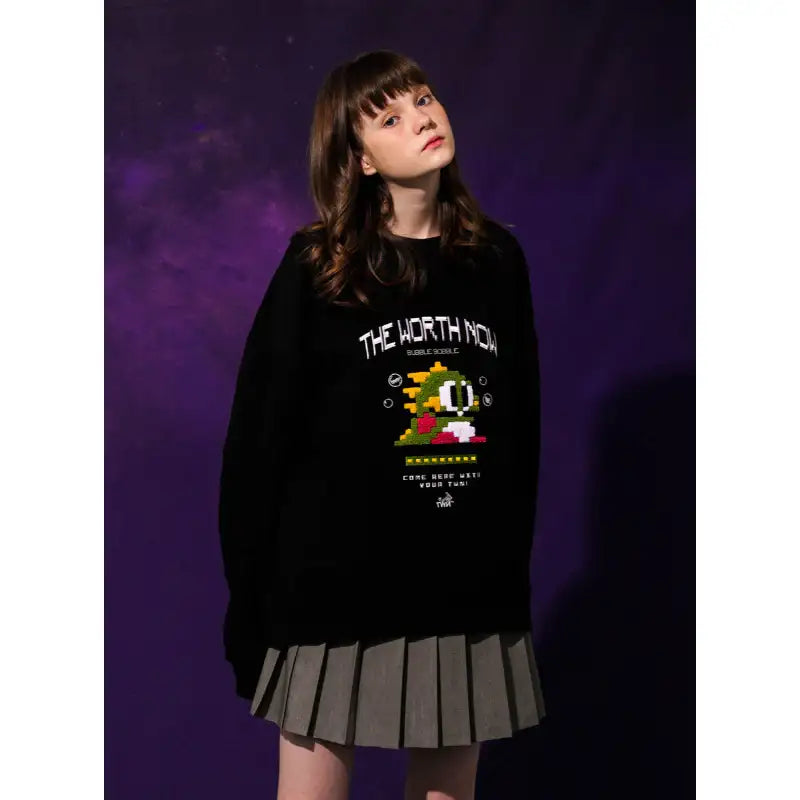 TWN x Bubble Bobble - Bubble Round Neck Sweater - TWN - Clothing - Harumio