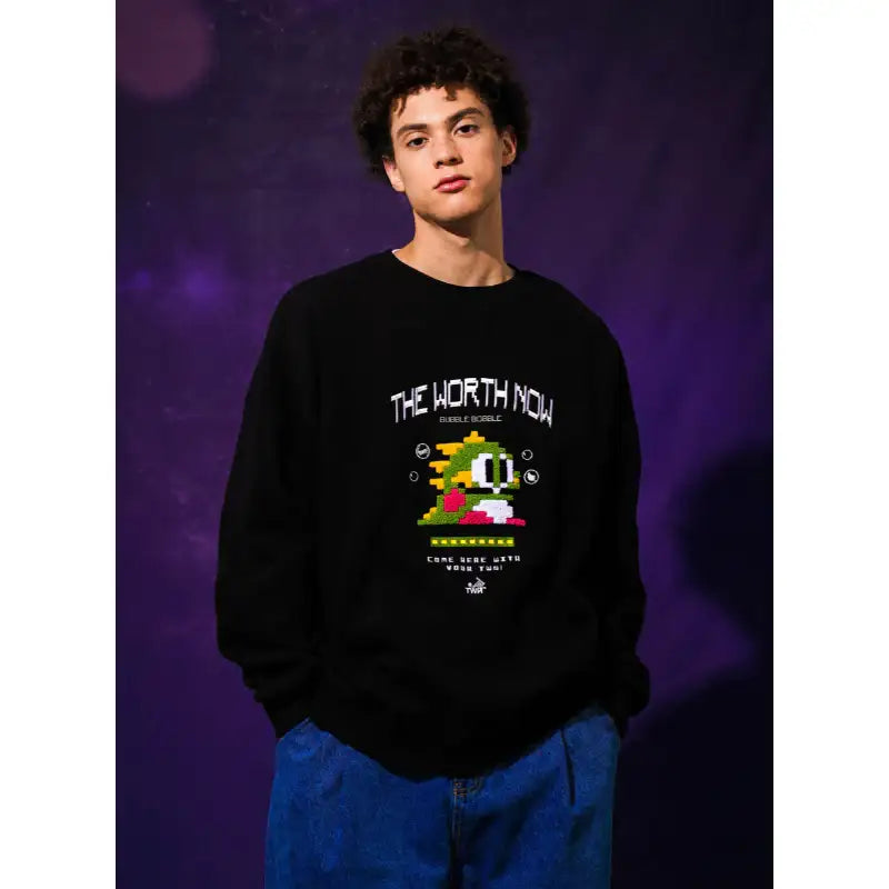 TWN x Bubble Bobble - Bubble Round Neck Sweater - TWN - Clothing - Harumio