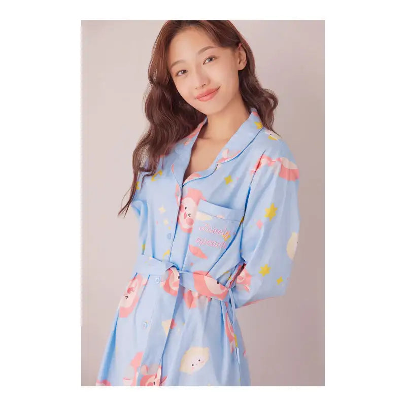 Kakao Friends - Lovely Apeach - Twill One Piece Nightwear - Kakao Friends - Clothing - Harumio