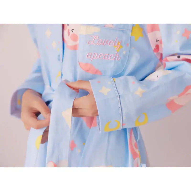 Kakao Friends - Lovely Apeach - Twill One Piece Nightwear - Kakao Friends - Clothing - Harumio