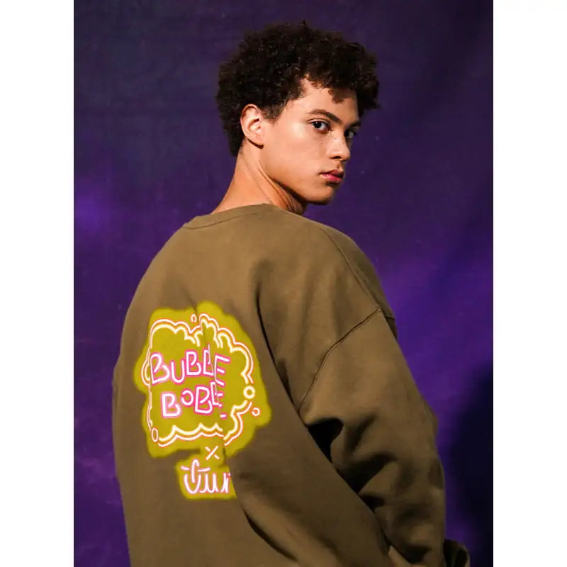 TWN x Bubble Bobble - Signature Neon Bubble Sweater - TWN - Clothing - Harumio