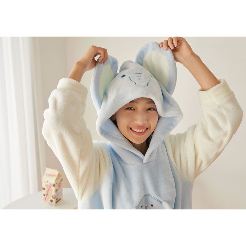 Kakao Friends - Cotton Friends One-Piece Nightwear - Elephant Apeach