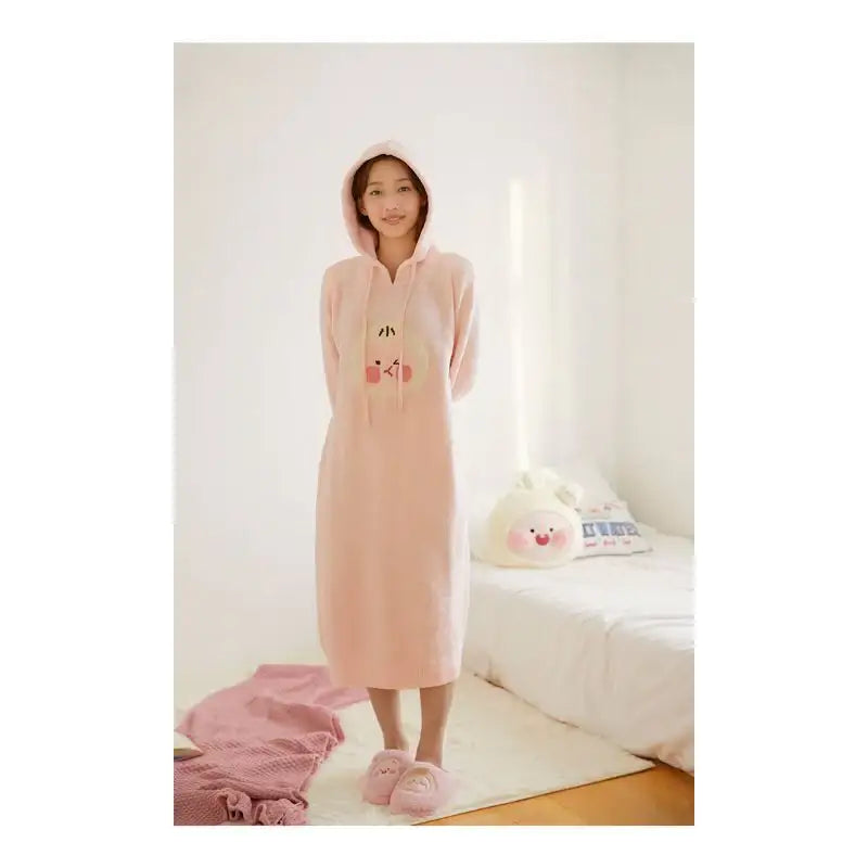 Kakao Friends - Cotton Friends Soft One-Piece Nightwear - Apeach - Kakao Friends - Clothing - Harumio