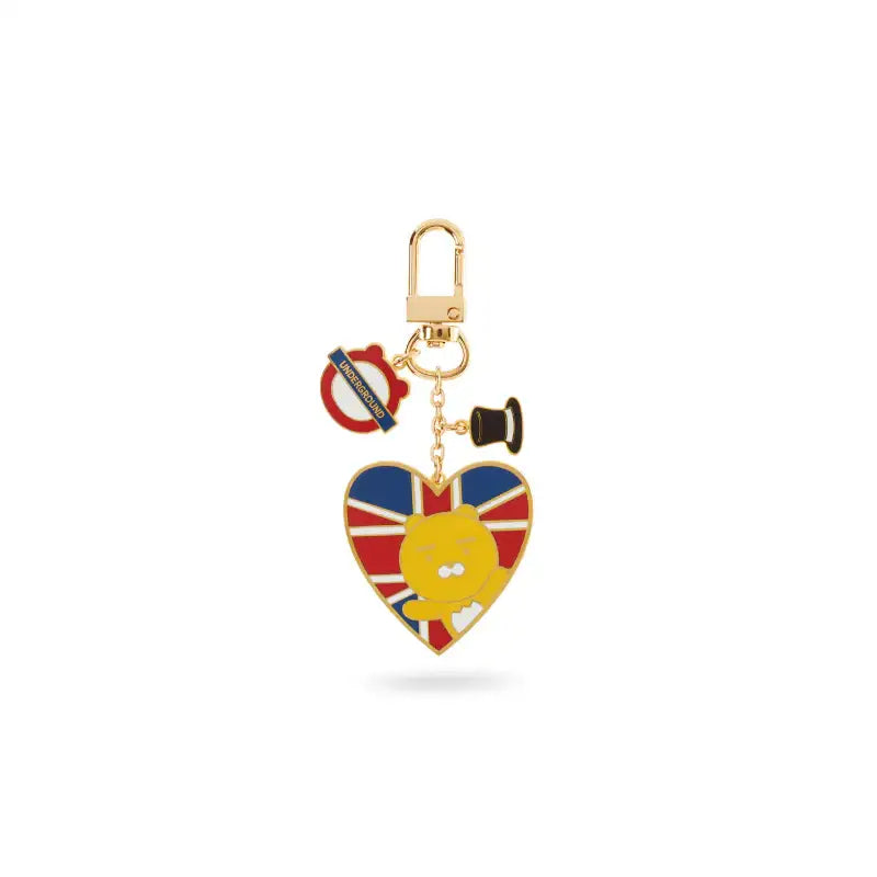 Kakao Friends - London Edition - Heart Union Jack Keyring - Kakao Friends - Accesories - Harumio