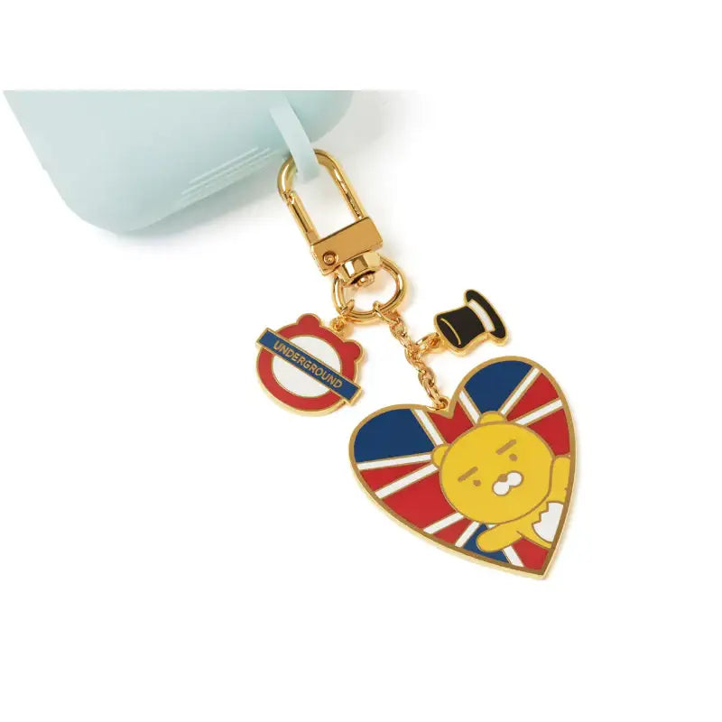 Kakao Friends - London Edition - Heart Union Jack Keyring - Kakao Friends - Accesories - Harumio