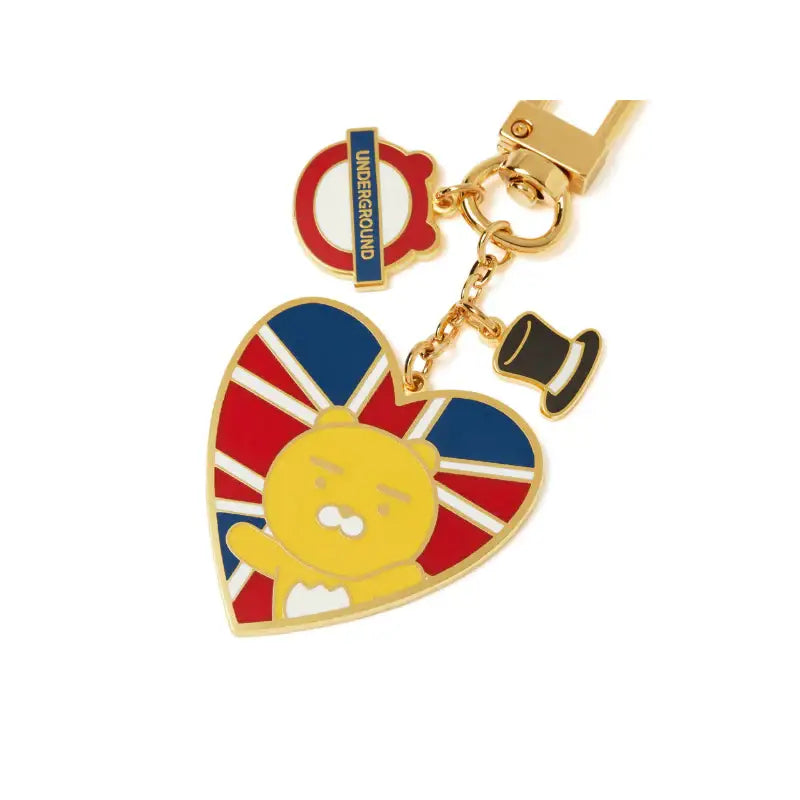 Kakao Friends - London Edition - Heart Union Jack Keyring - Kakao Friends - Accesories - Harumio