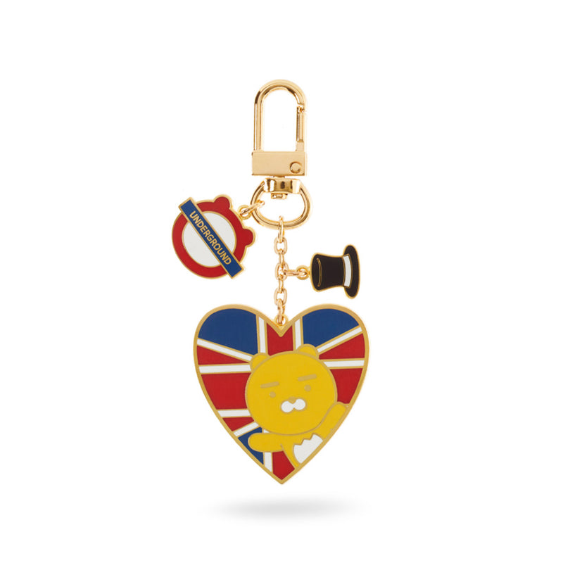 Kakao Friends - London Edition - Heart Union Jack Keyring