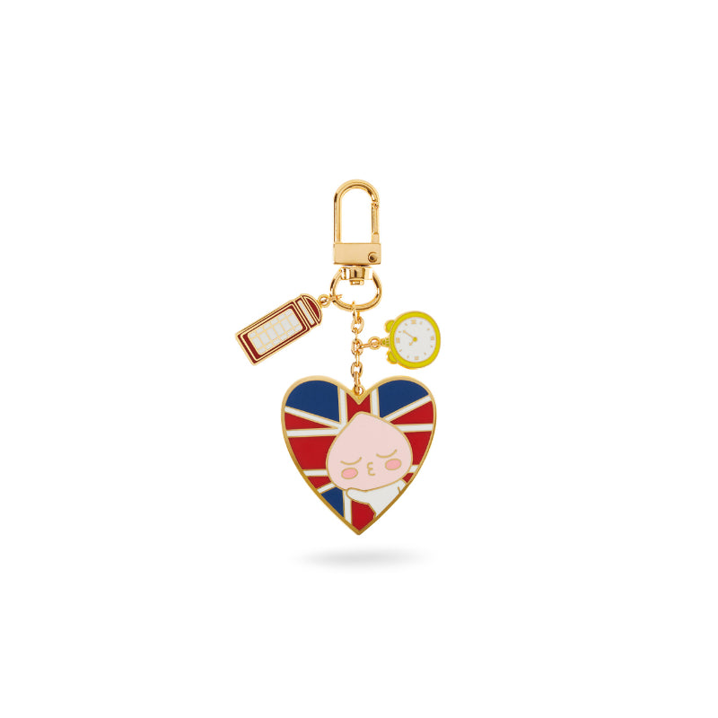 Kakao Friends - London Edition - Heart Union Jack Keyring
