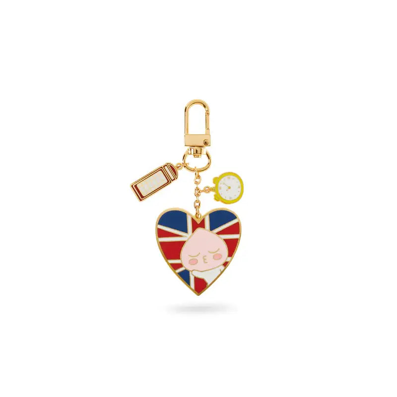 Kakao Friends - London Edition - Heart Union Jack Keyring - Kakao Friends - Accesories - Harumio