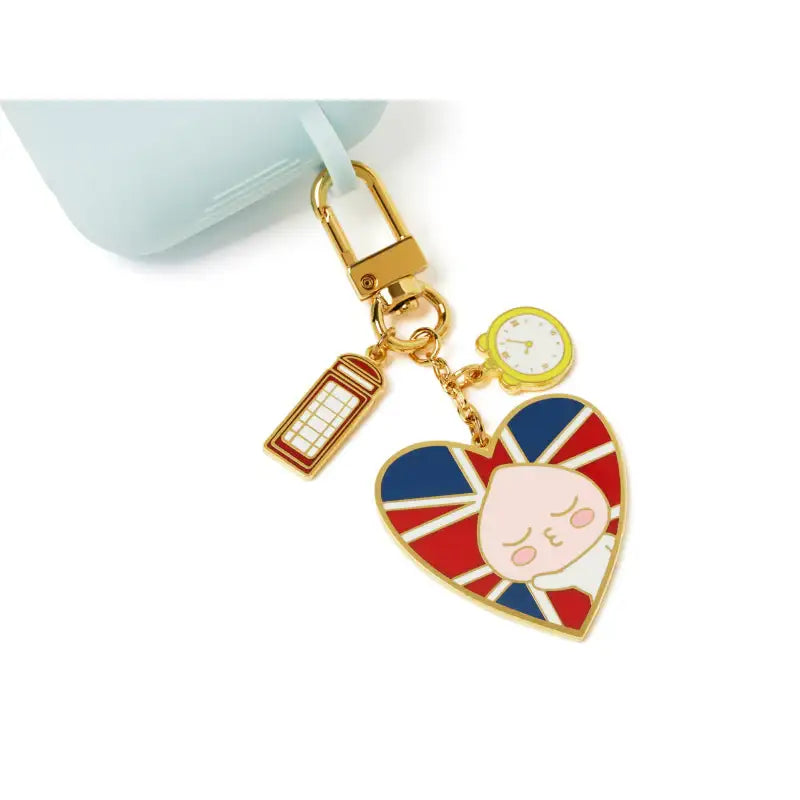 Kakao Friends - London Edition - Heart Union Jack Keyring - Kakao Friends - Accesories - Harumio