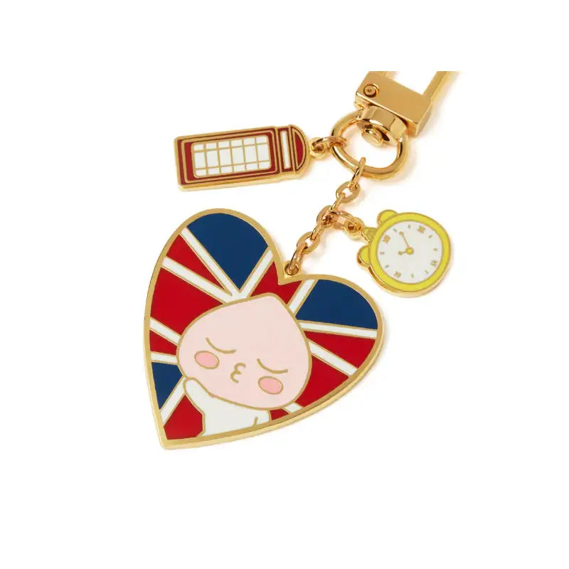 Kakao Friends - London Edition - Heart Union Jack Keyring - Kakao Friends - Accesories - Harumio