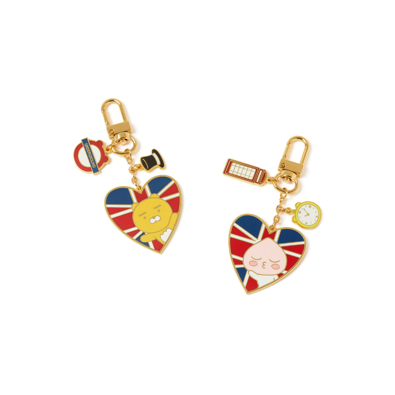 Kakao Friends - London Edition - Heart Union Jack Keyring