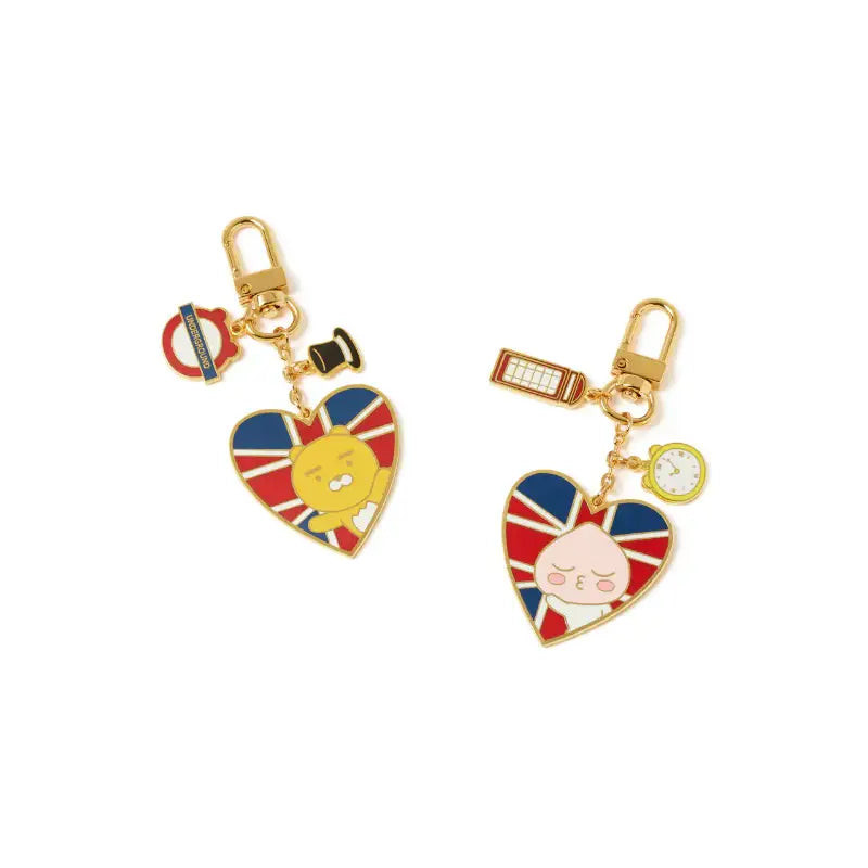 Kakao Friends - London Edition - Heart Union Jack Keyring - Kakao Friends - Accesories - Harumio