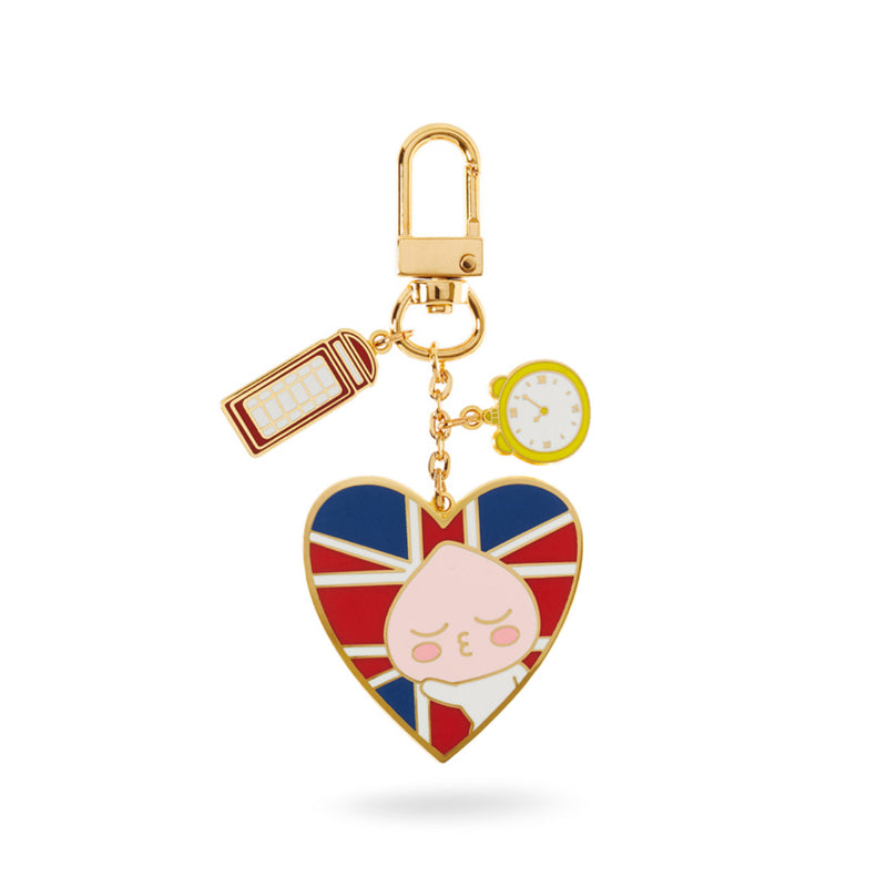 Kakao Friends - London Edition - Heart Union Jack Keyring
