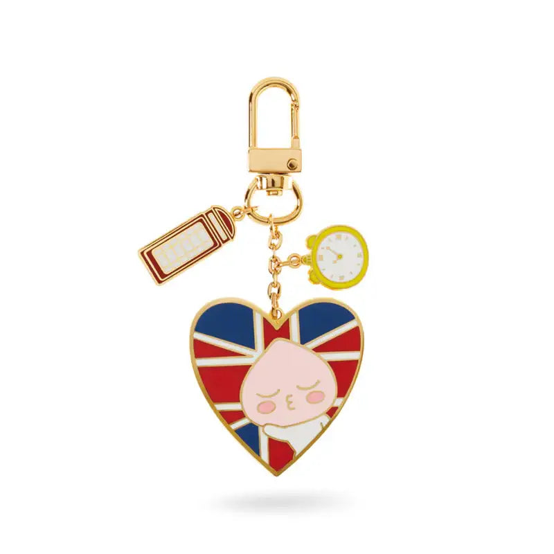 Kakao Friends - London Edition - Heart Union Jack Keyring - Kakao Friends - Accesories - Harumio