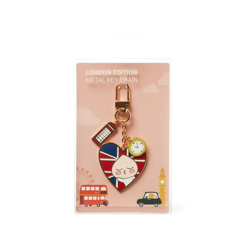 Kakao Friends - London Edition - Heart Union Jack Keyring - Kakao Friends - Accesories - Harumio