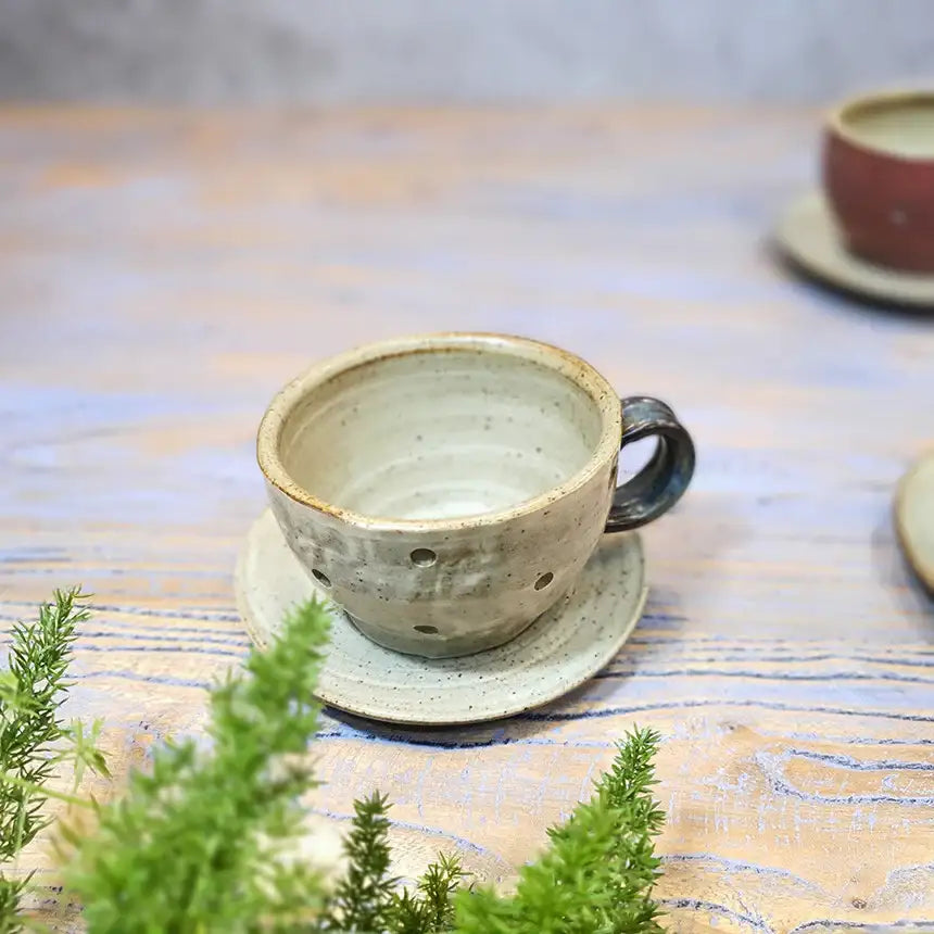 Bosan Pottery - Vintage Waterdrop Porcelain Coffee Cup Set - Bosan Pottery - Home & Living, Accessories - Harumio