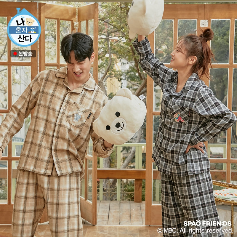SPAO x I Live Alone - Wilson Check Flannel Pajamas