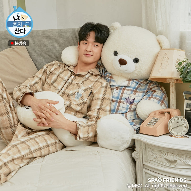 SPAO x I Live Alone - Wilson Check Flannel Pajamas