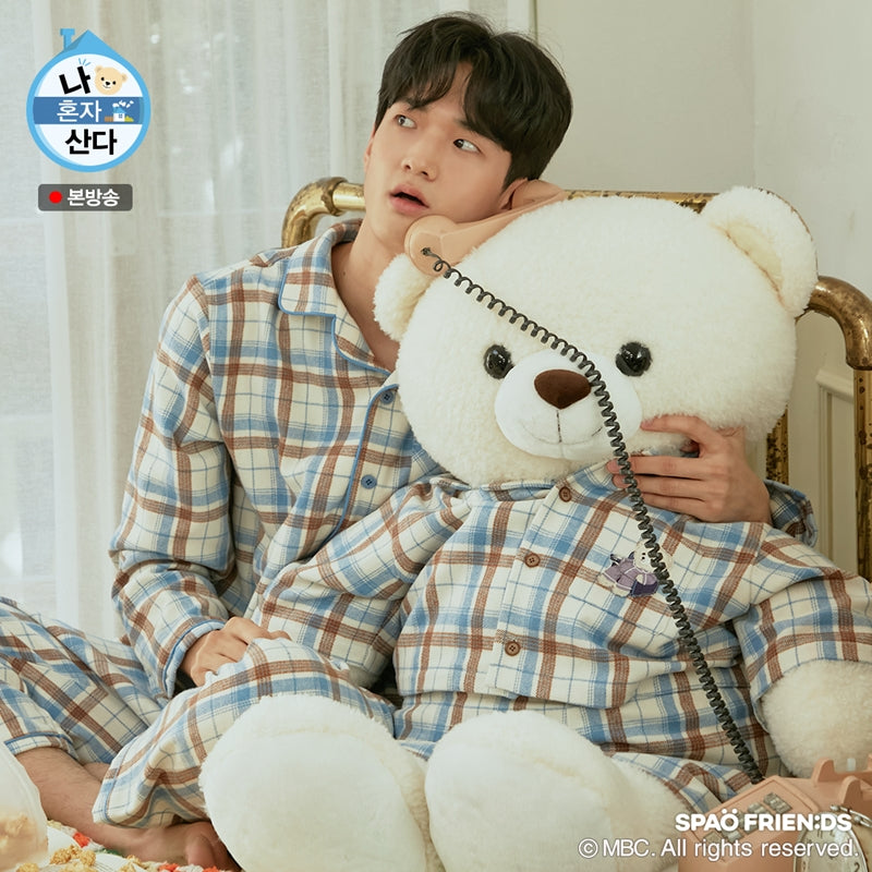 SPAO x I Live Alone - Wilson Check Flannel Pajamas