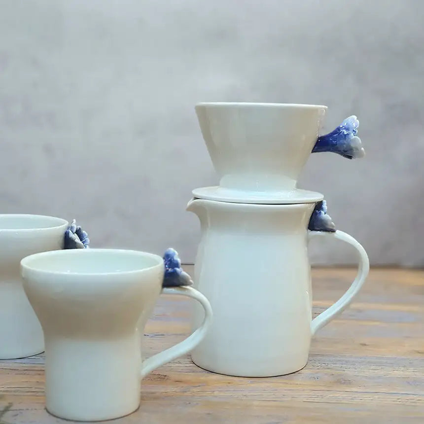 Bosan Pottery - Flower Bud Coffee Dripper Set - Bosan Pottery - Home & Living, Accessories - Harumio