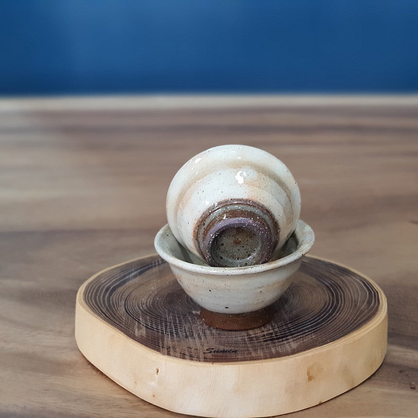 Bosan Pottery - Buncheong Dumbung Traditional Tea Cup