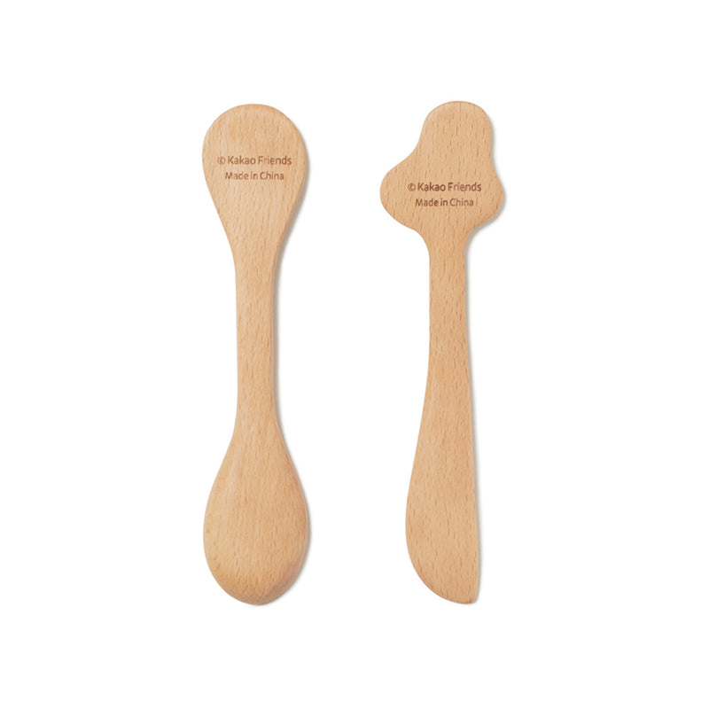 Kakao Friends x Fritz - Ryan Wood Spoon & Knife Set