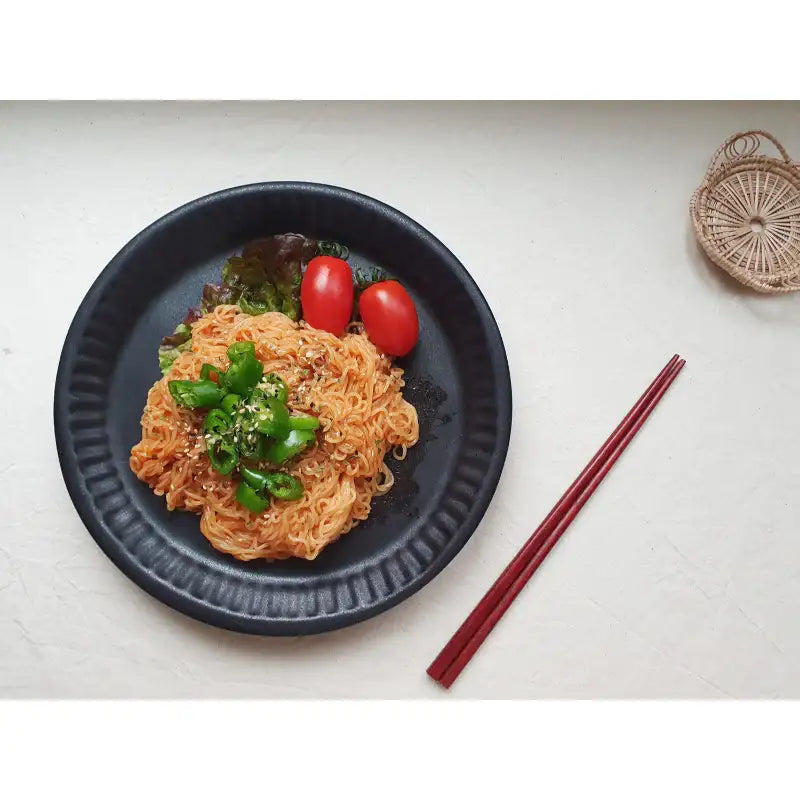 OSON - Black Semi-Gloss Round Plate - OSON - Tableware - Harumio