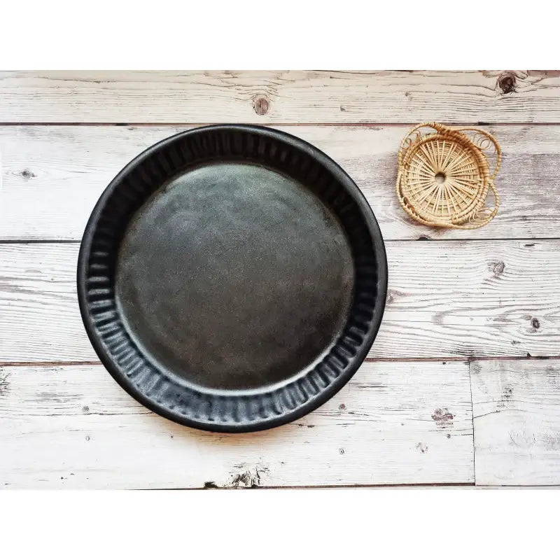 OSON - Black Semi-Gloss Round Plate - OSON - Tableware - Harumio